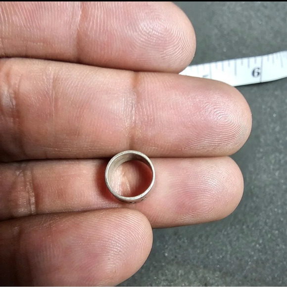 Sterling silver 925 half inch round barrel bead charm pendant engraved Rebecca - Picture 6 of 8